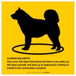 画像2: ALASKAN MALAMUTE'S POEM [MAGSIGN] ポエムシリーズ マグネット＆ステッカー 防水/耐水・耐光性 日本製 英語＆シルエット：アラスカンマラミュート（ホワイト/イエロー） (2)