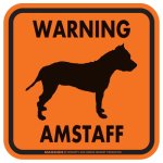 画像3: [MAGSIGN] WARNING AMSTAFF マグネット＆ステッカー：アメスタ(ホワイト/イエロー/オレンジ) 注意 英語 正方形 車＆屋外用(防水性/耐光性) 日本製 (3)