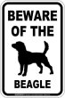 画像1: [MAGSIGN] ビーグル 注意 英語 マグネット＆ステッカー BEWARE OF THE BEAGLE 車/屋外用 日本製 (1)