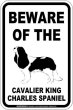 画像3: [MAGSIGN] キャバリアキングチャールズスパニエル 注意 英語 マグネット＆ステッカー BEWARE OF THE CAVALIER KING CHARLES SPANIEL 車/屋外用 日本製 (3)