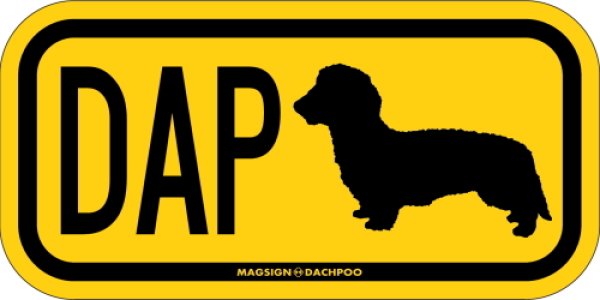 画像1: [MAGSIGN] ダップー イニシャル(アルファベット３文字) シルエット マグネット＆ステッカー DACHPOO  ローマ字ロゴ入り 車/屋外用 日本製 (1)