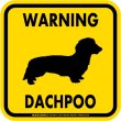 画像2: [MAGSIGN] WARNING DACHPOO マグネット＆ステッカー：ダップー(ホワイト/イエロー/オレンジ) 注意 英語 正方形 車＆屋外用(防水性/耐光性) 日本製 (2)