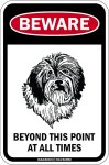 画像1: [MAGSIGN] この先いつもハバニーズに注意/配慮/警戒 BEYOND THIS POINT AT ALL TIME マグネット＆ステッカー HAVANESE ローマ字ロゴ入り 車/屋外用 日本製 (1)