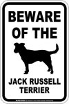 画像3: [MAGSIGN] ジャックラッセルテリア 注意 英語 マグネット＆ステッカー BEWARE OF THE JACK RUSSELL TERRIER 車/屋外用 日本製 (3)