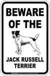 画像2: [MAGSIGN] ジャックラッセルテリア 注意 英語 マグネット＆ステッカー BEWARE OF THE JACK RUSSELL TERRIER 車/屋外用 日本製 (2)