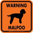 画像3: [MAGSIGN] WARNING MALPOO マグネット＆ステッカー：マルプー(ホワイト/イエロー/オレンジ) 注意 英語 正方形 車＆屋外用(防水性/耐光性) 日本製 (3)