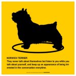 画像2: NORWICH TERRIER'S POEM [MAGSIGN] ポエムシリーズ マグネット＆ステッカー 防水/耐水・耐光性 日本製 英語＆シルエット：ノーリッチテリア（ホワイト/イエロー） (2)