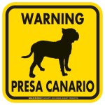 画像2: [MAGSIGN] WARNING PRESA CANARIO マグネット＆ステッカー：プレサカナリオ(ホワイト/イエロー/オレンジ) 注意 英語 正方形 車＆屋外用(防水性/耐光性) 日本製 (2)