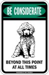 画像2: [MAGSIGN] この先いつもトイプードルに注意/配慮/警戒 BEYOND THIS POINT AT ALL TIME マグネット＆ステッカー TOY POODLE ローマ字ロゴ入り 車/屋外用 日本製 (2)