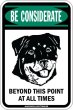 画像2: [MAGSIGN] この先いつもロットワイラーに注意/配慮/警戒 BEYOND THIS POINT AT ALL TIME マグネット＆ステッカー ROTTWEILER ローマ字ロゴ入り 車/屋外用 日本製 (2)