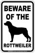 画像1: [MAGSIGN] ロットワイラー 注意 英語 マグネット＆ステッカー BEWARE OF THE ROTTWEILER 車/屋外用 日本製 (1)