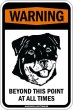 画像3: [MAGSIGN] この先いつもロットワイラーに注意/配慮/警戒 BEYOND THIS POINT AT ALL TIME マグネット＆ステッカー ROTTWEILER ローマ字ロゴ入り 車/屋外用 日本製 (3)