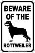 画像2: [MAGSIGN] ロットワイラー 注意 英語 マグネット＆ステッカー BEWARE OF THE ROTTWEILER 車/屋外用 日本製 (2)