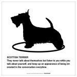 画像1: SCOTTISH TERRIER'S POEM [MAGSIGN] ポエムシリーズ マグネット＆ステッカー 防水/耐水・耐光性 日本製 英語＆シルエット：スコティッシュテリア（ホワイト/イエロー） (1)