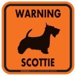 画像3: [MAGSIGN] WARNING SCOTTIE マグネット＆ステッカー：スコッティ(ホワイト/イエロー/オレンジ) 注意 英語 正方形 車＆屋外用(防水性/耐光性) 日本製 (3)