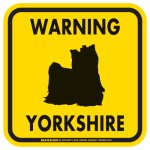 画像2: [MAGSIGN] WARNING YORKSHIRE マグネット＆ステッカー：ヨークシャー/フルコート(ホワイト/イエロー/オレンジ) 注意 英語 正方形 車＆屋外用(防水性/耐光性) 日本製 (2)